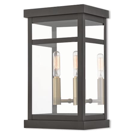 Livex Lighting Hopewell 2 Light Bronze Outdoor Wall Lan 20702-07